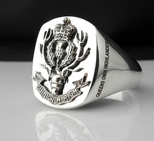 Queens own Highlanders Bespoke Sterling Silver Ring