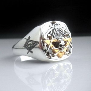 Masonic Ring VIRTUS-JUNXIT-MORS-NON-SEPARABIT