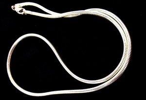 Silver Chain 3mm Snake 22 inches Long