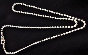 Silver Chain 3mm Ball 22 inches Long