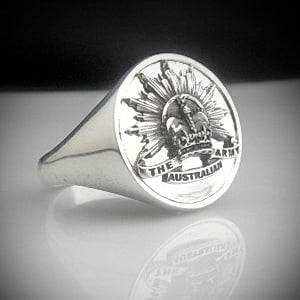Rising Sun Bespoke Oxidized Emblem Bespoke Ring