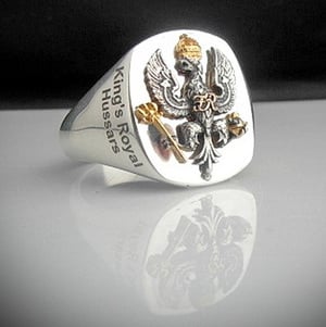 King's Royal Hussars Bespoke Silver Ring