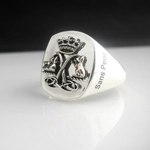 Argyll and Sutherland Highlanders Bespoke Oxidized Emblem Ring