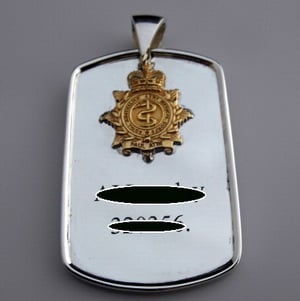 Australian Army Dog Tag Gold Plated Emblem