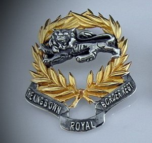 Kings Own Border Regiment Pendant/ Broach Silver Lion