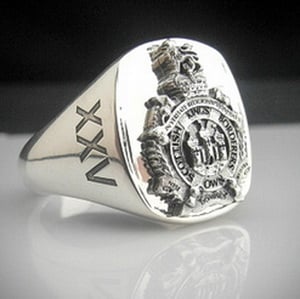 Kings Own Scottish Borderers Bespoke Sterling Silver Ring
