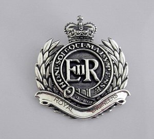 Royal Engineers Silver Oxidized Pendant/Broach