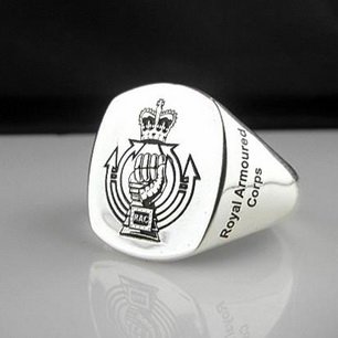 Royal Armoured Corps Bespoke Sterling Silver Ring