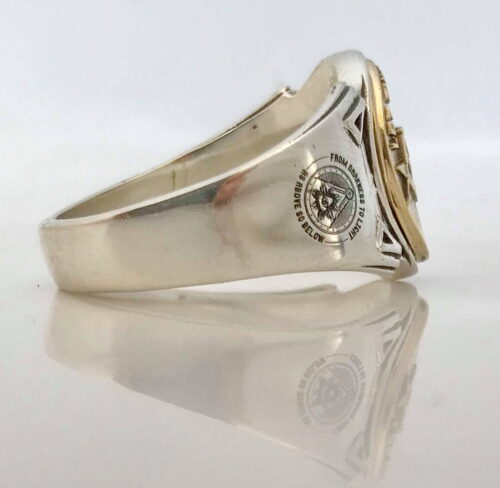 Masonic Ring 9 Carat Gold Emblem Let There Be Light RingMasonic Ring 9 ...