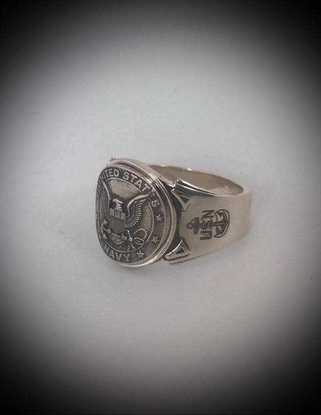 United States Army Eagle Bespoke Sterling Silver Ring