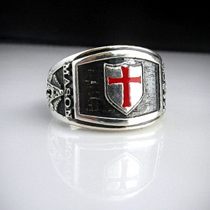 Knights Templar Silver Masonic Bespoke Cigar band Ring