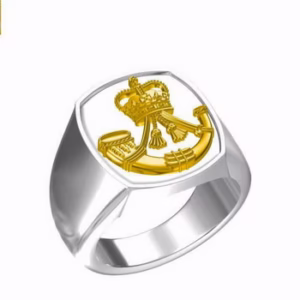 The Rifles Bespoke Sterling Silver Ring Kings Crown