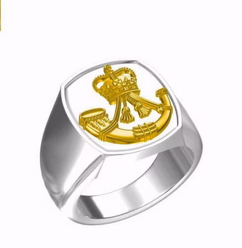 The Rifles Bespoke Sterling Silver Ring Kings Crown