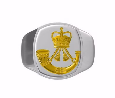 The Rifles Bespoke Sterling Silver Ring Kings Crown - Image 2
